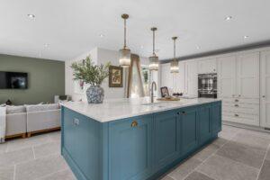 Green & Neutral In-Frame Kitchen in Lower Broadheath
