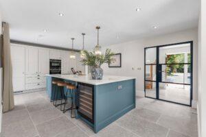 Green & Neutral In-Frame Kitchen in Lower Broadheath