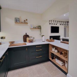 Dark Green In-Frame Kitchen in Clifton