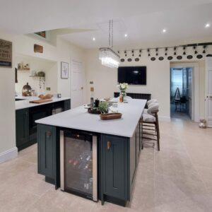 Dark Green In-Frame Kitchen in Clifton