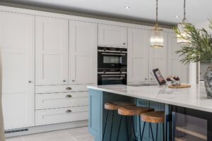 Green & Neutral In-Frame Kitchen in Lower Broadheath