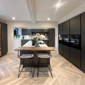 Dark Grey Handleless Kitchen
