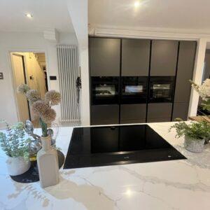 Dark Grey Handleless Kitchen