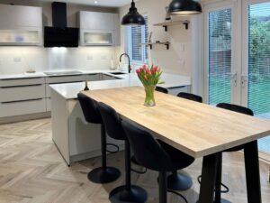 Sand Modern Kitchen in Rugby