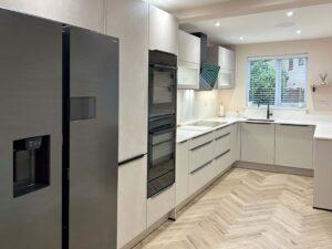 Sand Modern Kitchen in Rugby