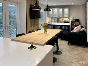 Sand Modern Kitchen in Rugby