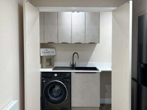 Sand Modern Kitchen in Rugby