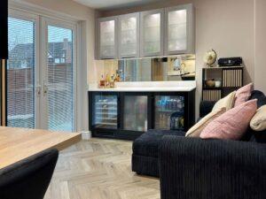Sand Modern Kitchen in Rugby