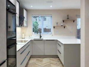 Sand Modern Kitchen in Rugby
