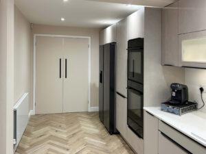 Sand Modern Kitchen in Rugby
